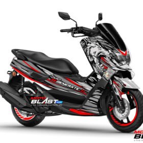 Decal Stiker Yamaha NMAX SILVER RED WOLF REGENERATE